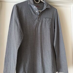 Vineyard Vines Navy and White 3 Quarter Zip